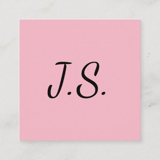 エレガント&シンプルネイルアーティスト名刺 スクエア名刺 (裏面)