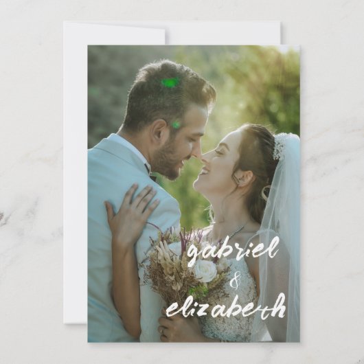 エレガント&シンプルラグジュアリー結婚式招待状 招待状 (裏面)