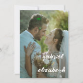 エレガント&シンプルラグジュアリー金ゴールド結婚式招待状 招待状 (裏面)