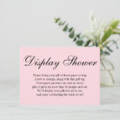 エレガント、シンプルラップなしブライダルシャワー、ピンク エンクロージャーカード (スタンド正面)