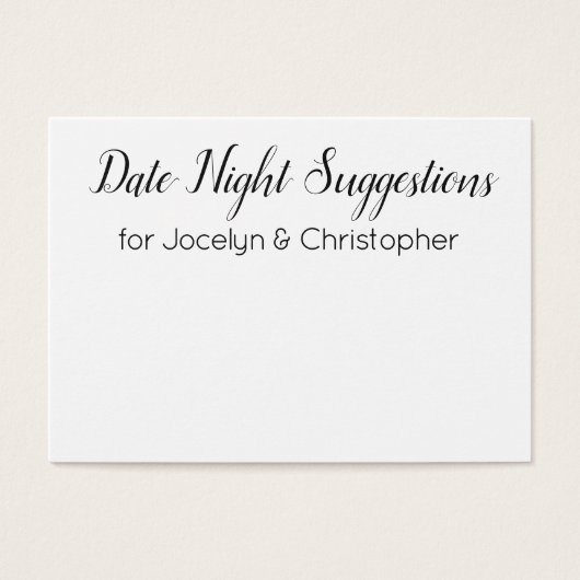 エレガント、シンプル日のナイトサジェクションカード (正面)