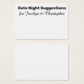 エレガント,シンプル日の夜の提案ホワイトカード (正面&裏面)