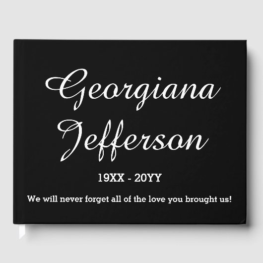 エレガント&シンプル葬儀記念ゲストブック ゲストブック (正面)