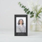 エレガント&シンプル記念写真葬儀祈りの言葉 名刺 (スタンド正面)