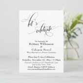 エレガント シンプル お祝い ブラック＆ホワイト 招待状 (スタンド正面)