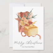 エレガント シンプル ウィンター オレンジ ギフト クリスマス フラット (正面)