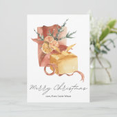 エレガント シンプル ウィンター オレンジ ギフト クリスマス フラット (スタンド正面)