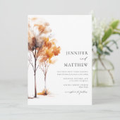 エレガント シンプル オータム ウェディング 招待状 (スタンド正面)