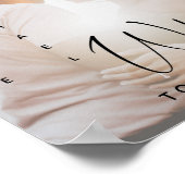 エレガント シンプル カスタム フォト ウェディング ウェルカム ポスター (角)