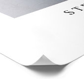 エレガント シンプル カリグラフィー フォト ウェディング ウェルカム ポスター (角)