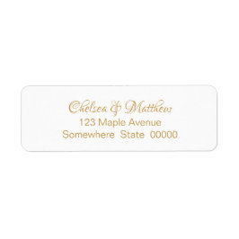 エレガント シンプル ゴールド テキスト 返送先ラベル ラベル