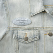 エレガント シンプル シルバー グリッター ボケ 名札 (インサイチュ)