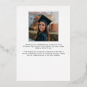 エレガント シンプル スクリプト フォト フォイル ありがとう カード (裏面)