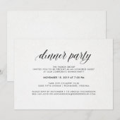 エレガント シンプル タイポグラフィー ディナー パーティー | 法人 招待状 (正面/裏面)