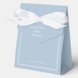 エレガント シンプル ダスティーブルー 男の子 ベビーシャワー フェイバーボックス
