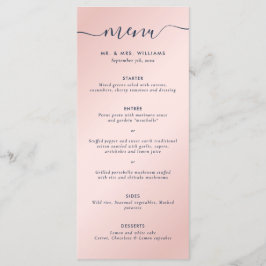 エレガント シンプル ネイビーブルーとブッシュ メニュー