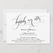 エレガント シンプル ハッピーエバーアフター 披露宴 招待状 (正面)