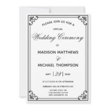 エレガント シンプル バーチャル ウェディング ライブストリーム ウェディング