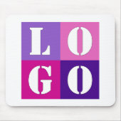 エレガント シンプル パーソナライズ ウェディング カスタム アイデア マウスパッド (正面)