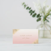 エレガント シンプル フォイル ブラシ ストローク 名刺 (スタンド正面)