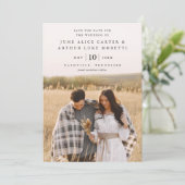 エレガント シンプル フォト ウェディング セーブ ザ デート 招待状 (スタンド正面)