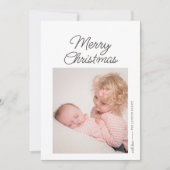 エレガント シンプル フォト メリークリスマス シーズンカード (正面)