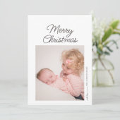 エレガント シンプル フォト メリークリスマス シーズンカード (スタンド正面)