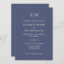 エレガント シンプル フューチャー ダスク モノグラム ウェディング