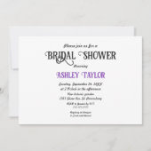 エレガント シンプル ミニマル スクリプト ブライズ シャワー 招待状 (正面)