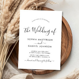 エレガント シンプル モダン カリグラフィー スクリプト ウェディング 招待状