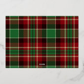 エレガント シンプル モダン ミニマル ファミリーフォト 箔シーズンカード (裏面)