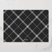 エレガント シンプル モダン ミニマル ファミリーフォト 箔シーズンカード (裏面)