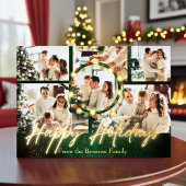 エレガント シンプル モダン ミニマル ファミリー フォト フォイル ホ 箔シーズンカード