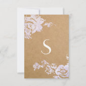 エレガント シンプル モダン ローズ フラワーフォイル シルバー 招待状 (裏面)