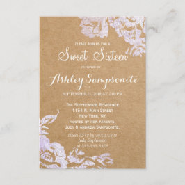 エレガント シンプル モダン ローズ フラワーフォイル シルバー 招待状