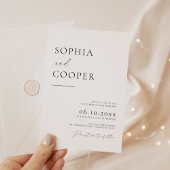 エレガント シンプル ラスティック ウェディング 招待状