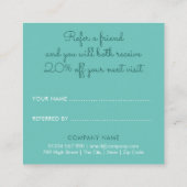 エレガント シンプル ラスティック クラフト 紹介カード (裏面)