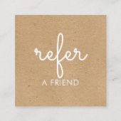 エレガント シンプル ラスティック クラフト 紹介カード (正面)