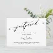 エレガント シンプル 延期 結婚式 案内 招待状 (スタンド正面)