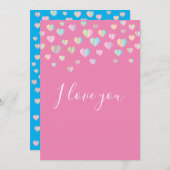 エレガント シンプル 愛してる デザイン 招待状 (正面/裏面)