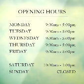 エレガント シンプル 業務用 営業時間 ガラス ウィンドウサイン (シート3)