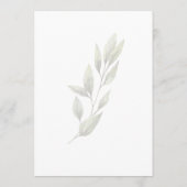 エレガント シンプル 水彩画 葉のモダン デザイン 招待状 (裏面)