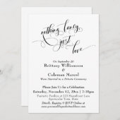 エレガント シンプル 無駄なものはなし、ただ愛 招待状 (正面/裏面)