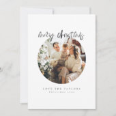 エレガント、シンプルPhoto Christmas Card シーズンカード (正面)