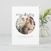 エレガント、シンプルPhoto Christmas Card シーズンカード (スタンド正面)