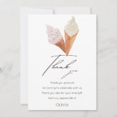 エレガント シーズ ビーン スクープ アップ ブライズ シャワー サンキューカード (正面)