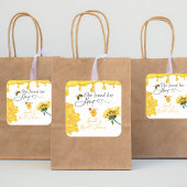 エレガント シー ファウンド ハー ハニー ビー ブライズ シャワー スクエアシール