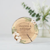 エレガント&シ素朴ッ結婚クの木の切りユニーク口 招待状 (スタンド正面)