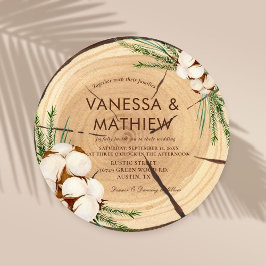 エレガント&シ素朴ッ結婚クの木の切りユニーク口 招待状