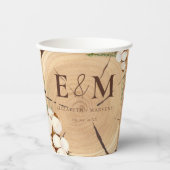 エレガント&シ素朴ッ結婚クの木製ありがとう 紙コップ (正面)